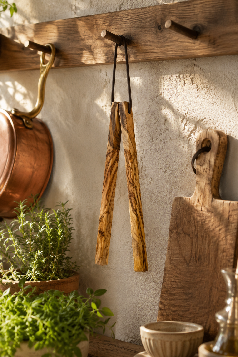 Olive wood trivet for hot pans and dishes