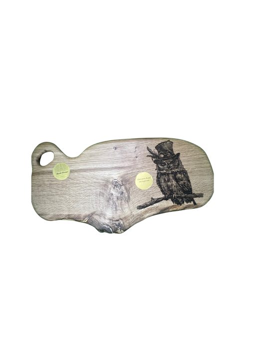 Charcuterie Board Steam Punk Owl