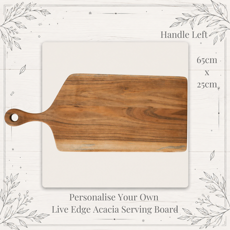 Personalise Your Own Live Edge Acacia Serving Board
