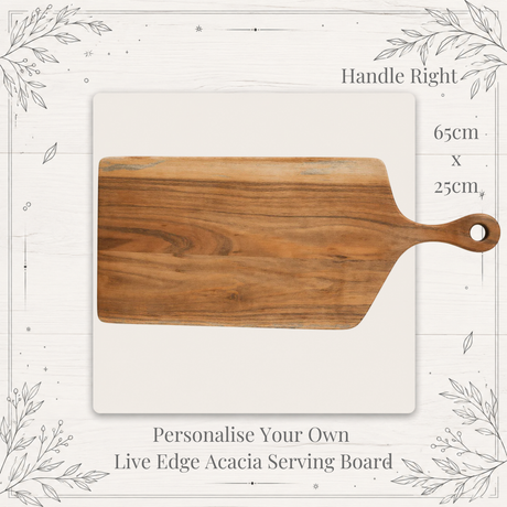 Personalise Your Own Live Edge Acacia Serving Board
