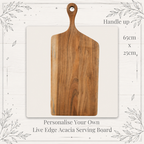 Personalise Your Own Live Edge Acacia Serving Board