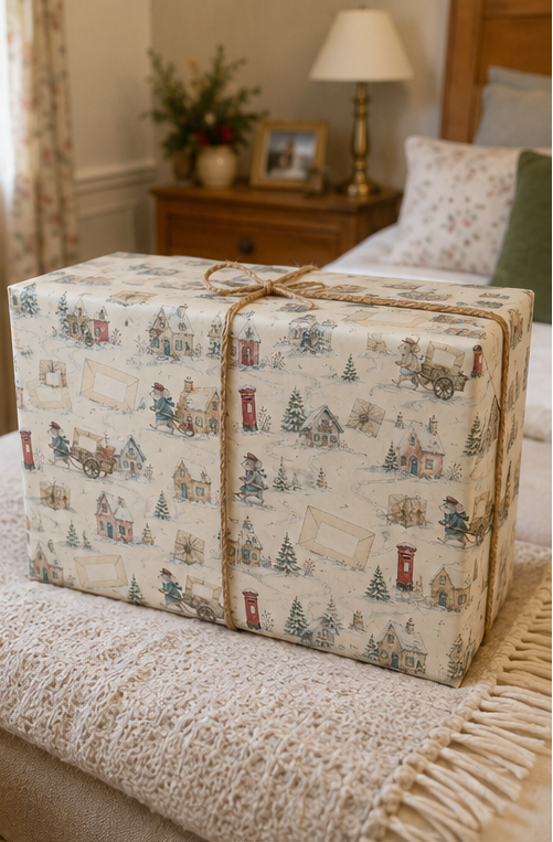Personalised Christmas Post Mouse Wrapping Paper – Special Delivery