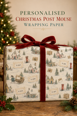 Personalised Christmas Post Mouse Wrapping Paper – Special Delivery