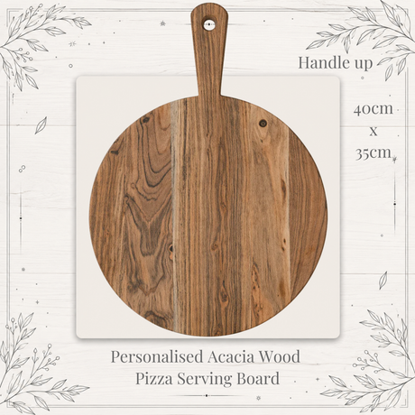 Personalised Acacia Wood Pizza Serving Board