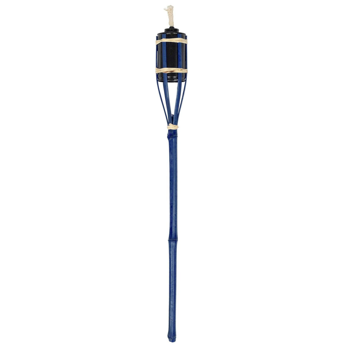 Blue torch with a white flame on a white background