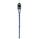 Blue torch with a white flame on a white background