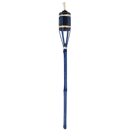 Blue torch with a white flame on a white background