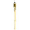 Bamboo torch with black lantern on a white background