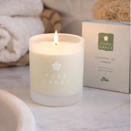 Pure Lakes candles with packaging 