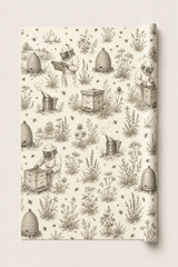 Rolled beekeeper wrapping paper suitable for gardeners, nature lovers and honey-themed gifts.