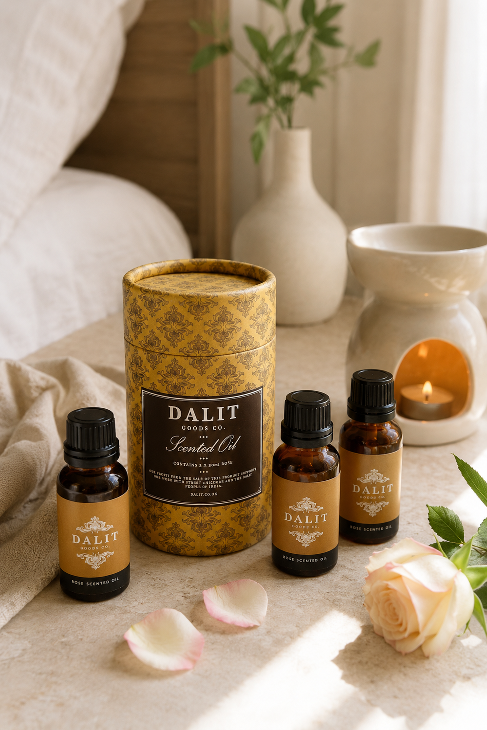 Rose Fragrance Oils for Burners & Diffusers – Set of 3