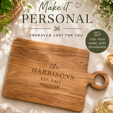 personalised you own Wooden cutting board with engraved text  