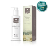 Pure Lakes World Heritage hand and body lotion with packaging on a white background