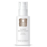 White bottle of 'Pure Lake' flower water toner on a white background