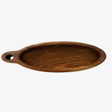 Walnut Oval Serving Platter with Hanging Handle – Byard’s Boutique Exclusive