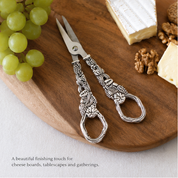 Silverplated Vine Design Grape Scissors