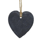 A heart shaped slate tag for personalisation