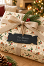 Slate Christmas Cracker-shaped Gift tag.