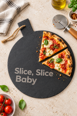 Round Slate Serving Board with Handle – Personalised or Blank