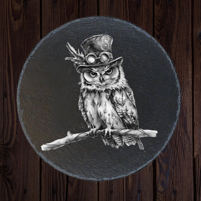 Round Natural Slate Placemats (Optional Add Engraving)