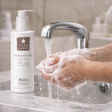 Pure Lakes World Heritage Hand Wash with packaging and use scenarios.