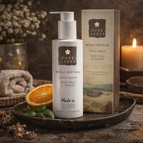 Pure Leaf World Heritage Hand Wash with packaging.