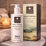 Pure Lakes World Heritage Hand & Body Lotion with packaging 