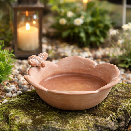 terracotta bowl with bee 
