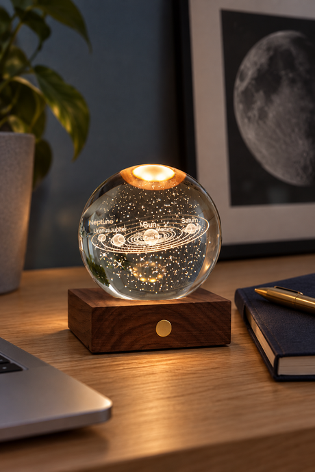 Solar System Crystal Light – Rechargeable Table Lamp