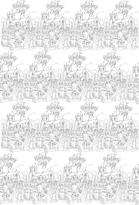 Vintage Church Wedding Wrapping Paper – A1 Gift Wrap Sheets