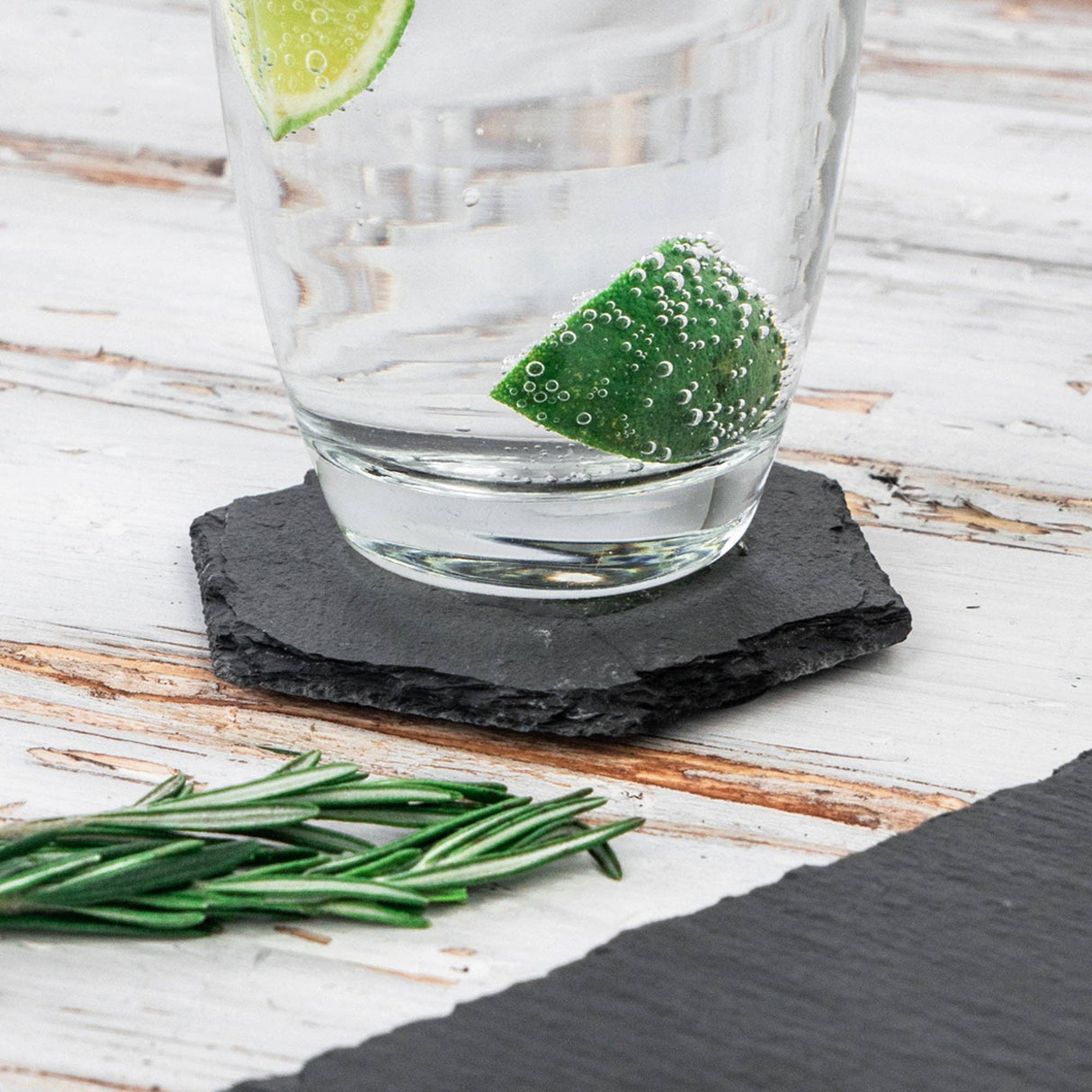 Hexagonal Natural Slate Drinks Coaster – 8.5cm (Optional Engraving)