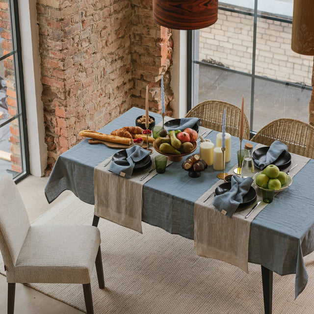 Natural Melange Linen Table Runner