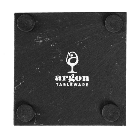 Square Natural Slate Drinks Coaster – 10cm (Optional Engraving)