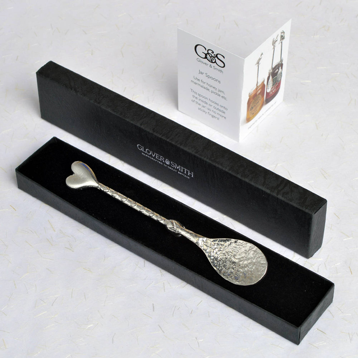 Heart Pewter Love Spoon, Jam Jar Spoons With Hooks