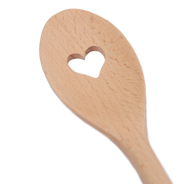Wooden Heart Cooking Spoon – 30cm Beech Wood Spoon
