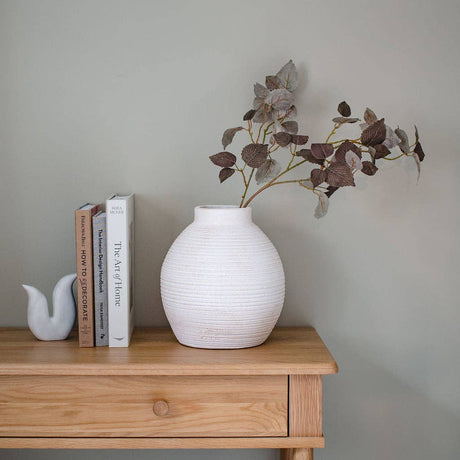 Swindale Terracotta Vase – Handcrafted Decorative Vase in Off White