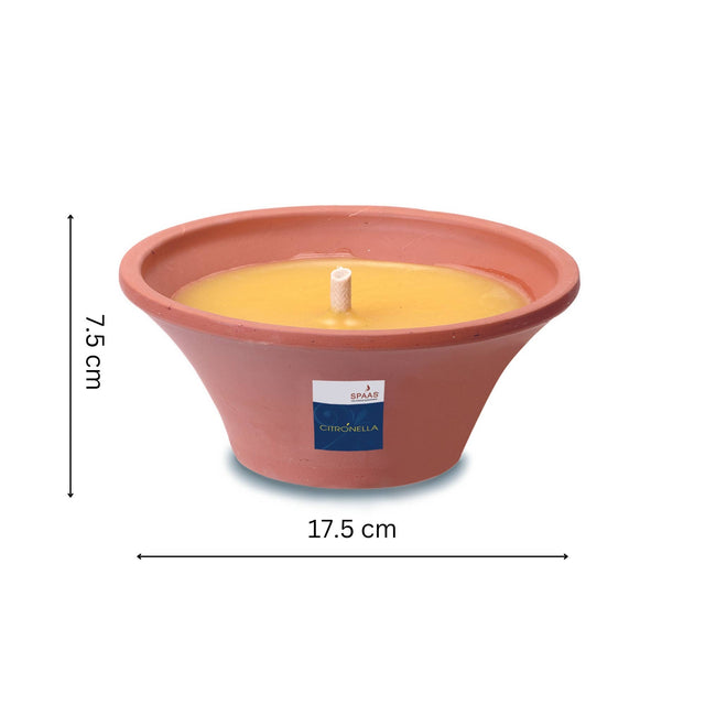 Outdoor Citronella Terracotta Candle Dish
