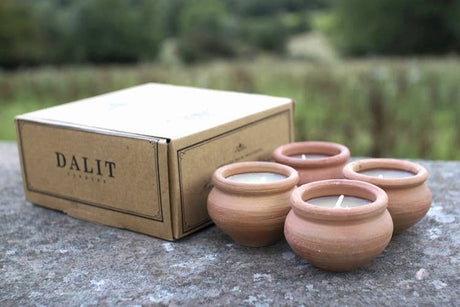 Handmade Terracotta Candle Set – Murgan Box of Four