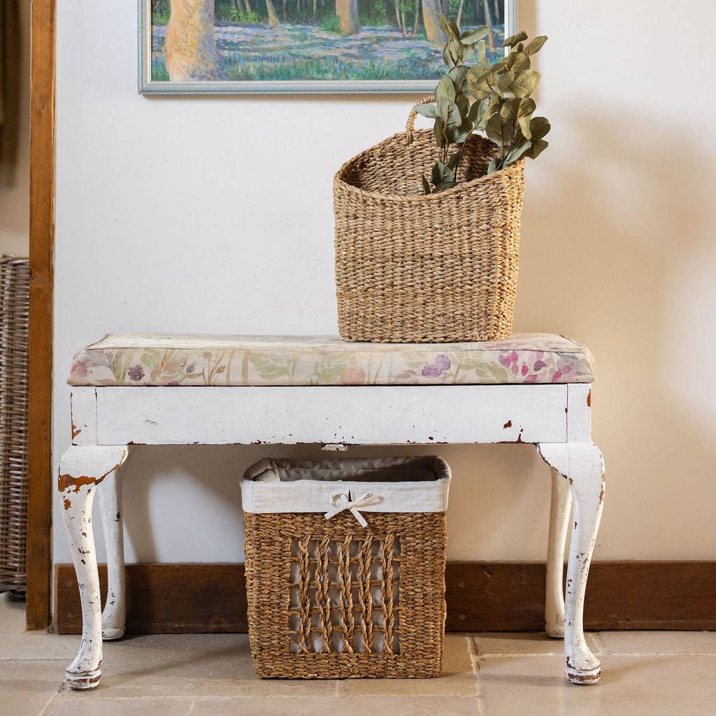 Slim Seagrass Hanging Storage Basket