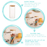 Scandi Glass Storage Jar with Wooden Lid – 1.5L