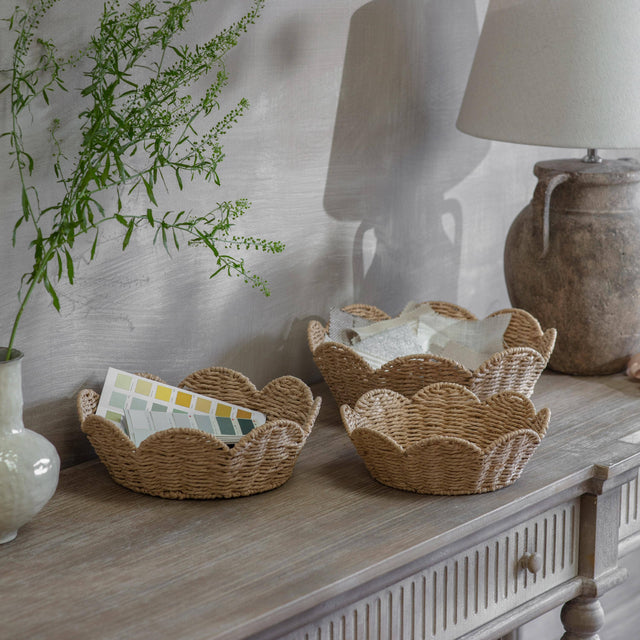 Brookham Scalloped Storage Baskets – Set of 3