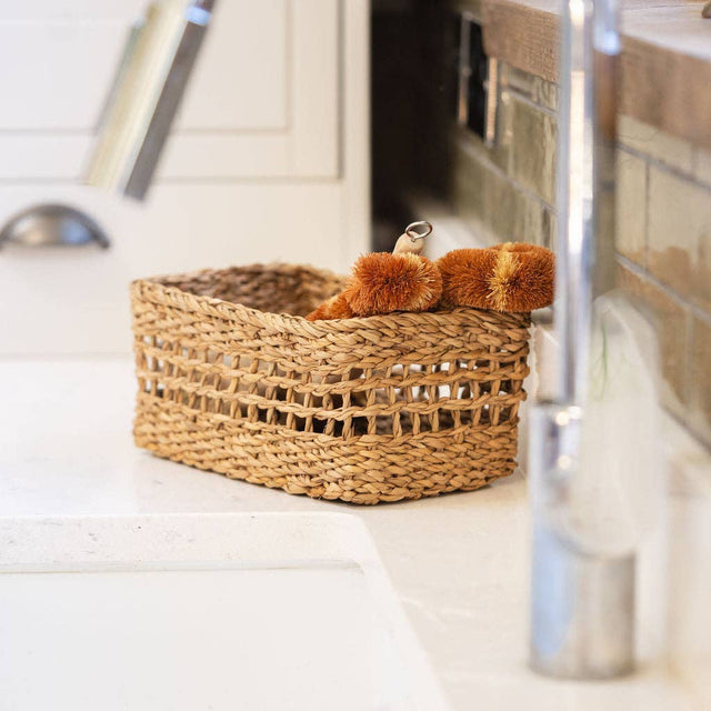 Dharla Handwoven Seagrass Storage Baskets – Set of 3
