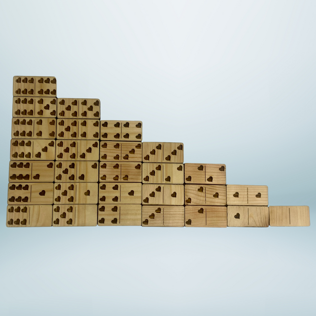 Heart Dominoes Set