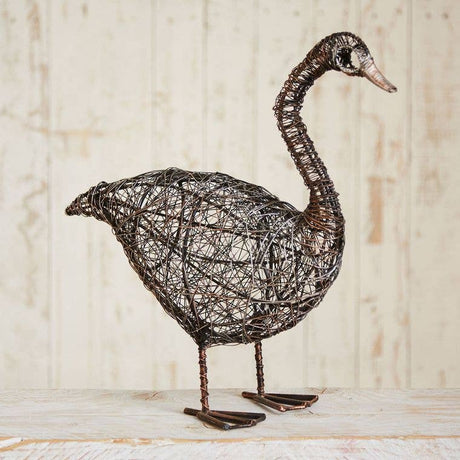 Handmade Wire Duck Garden Ornament