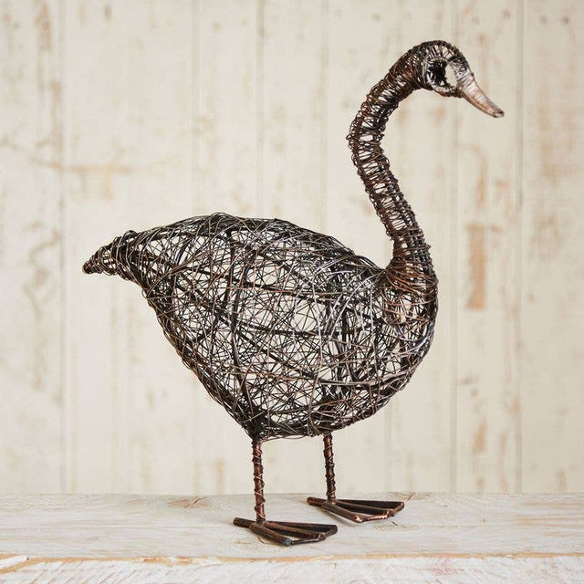Handmade Wire Duck Garden Ornament