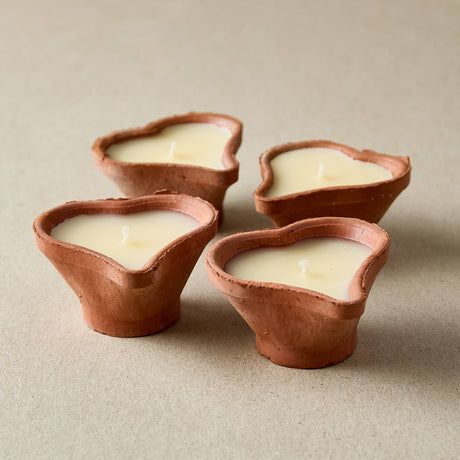 Heart-Shaped Terracotta Candles – Priya Lavender (Box of 4)