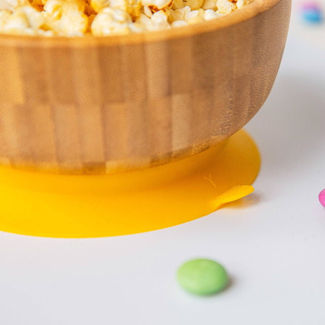 Tiny Dining Kids Bamboo Bowl with Suction Cup – Yellow