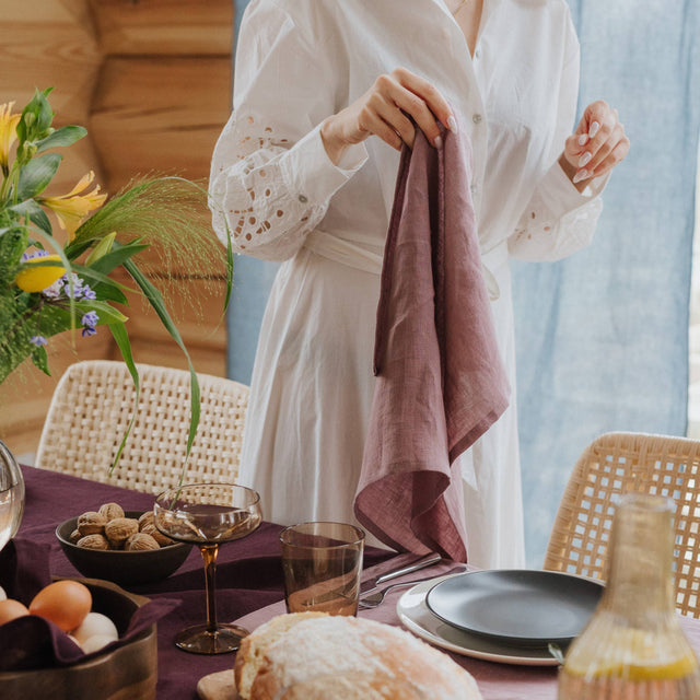 Woodrose Linen Kitchen Towel