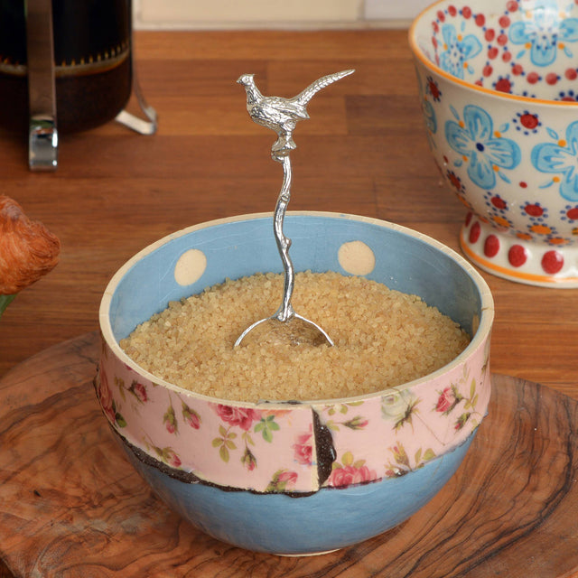 Pheasant Pewter Small Sugar Spoon