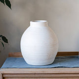 Swindale Terracotta Vase – Handcrafted Decorative Vase in Off White